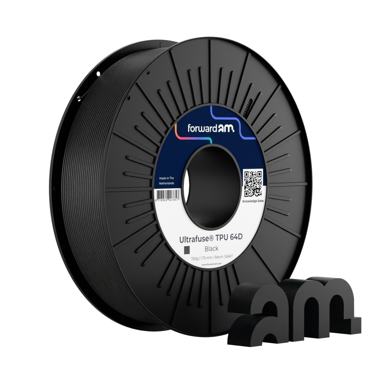 Ultrafuse | TPU 64D | Flexible 3D Filament | Black | 1.75mm | 750g